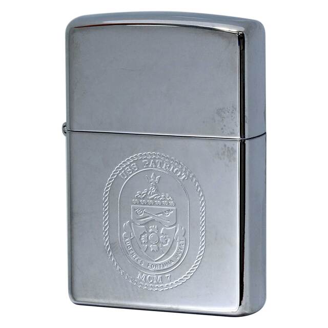 絶版/ヴィンテージ Zippo ジッポー 中古 2001年製造 USS Patriot MCM-7 アメリカ海軍 掃海艦  [S]ほぼ新品同様