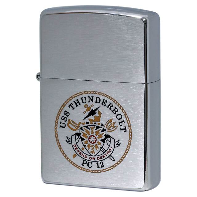 絶版/ヴィンテージ Zippo ジッポー 中古 2003年製造 USS Thunderbolt PC-12 アメリカ海軍 巡視艇  [S]ほぼ新品同様