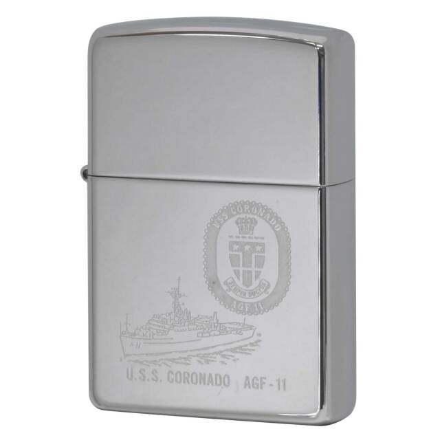 絶版/ヴィンテージ Zippo ジッポー 中古 2004年製造 USS Coronado AGF-11 アメリカ海軍 ドック型揚陸艦および指揮艦  [S]ほぼ新品同様