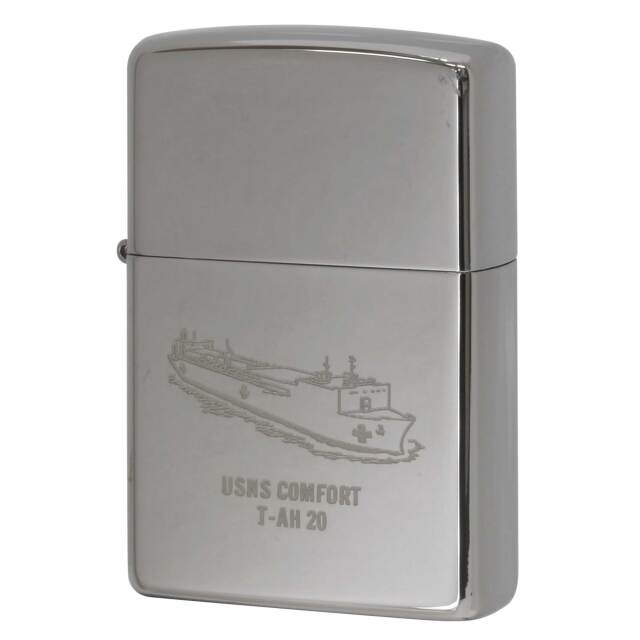 絶版/ヴィンテージ Zippo ジッポー 中古 2009年製造 USNS Comfort T-AH-20 アメリカ海軍 病院船  [S]ほぼ新品同様