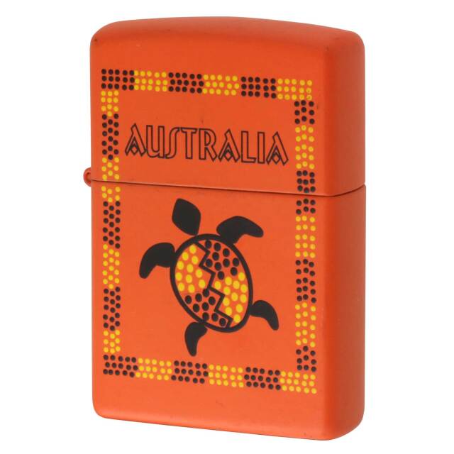 絶版/ヴィンテージ Zippo ジッポー 中古 2001年製造 AUSTRALIA ウミガメ  [B]使用感ありやや傷汚れあり