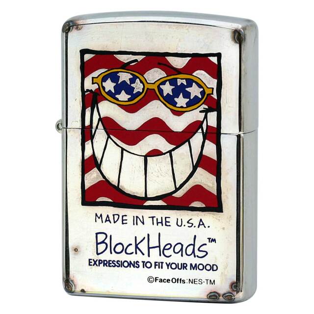 絶版/ヴィンテージ Zippo ジッポー 中古 1996年製造 Block Heads アートNo.JO-013  [S]ほぼ新品同様