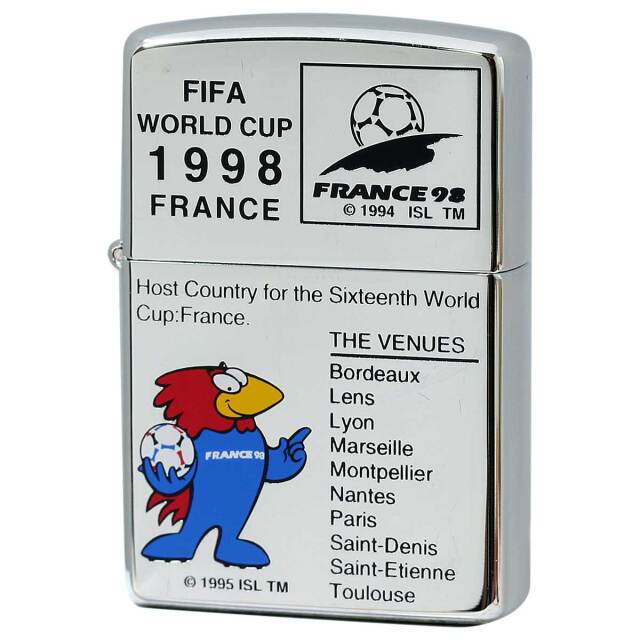 絶版/ヴィンテージ Zippo ジッポー 中古 1997年製造 フランスFIFAワールドカップ シリアルNo.3034  [S]ほぼ新品同様
