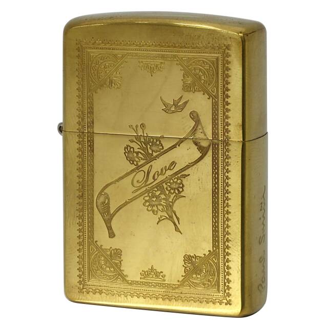絶版/ヴィンテージ Zippo ジッポー 中古 2006年製造 ZIPPO Paul Smith 飾り枠 Love  [A]使用感少なく状態が良い