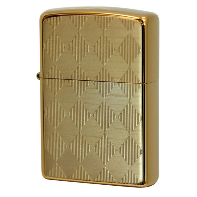 Zippo ジッポー アーガイル柄 ゴールド チタンコーティング Titanium Coating Series Ti-G-A（C） メール便可