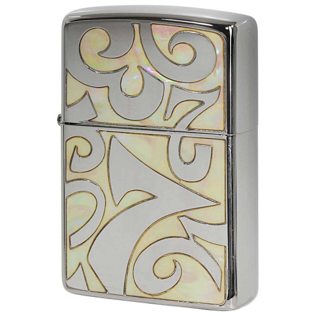 Zippo ジッポー シェル 貝 インレイ 象嵌 ダイアル 数字 ナンバー シルバー ホワイト SHELL DIAL B SDZ-WH