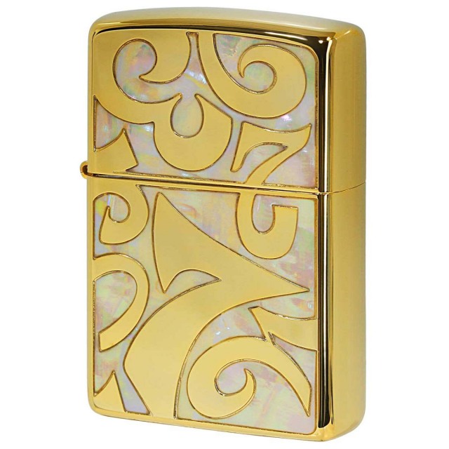 Zippo ジッポー シェル 貝 インレイ 象嵌 ダイアル 数字 ナンバー ゴールド ホワイト SHELL DIAL D SCZ-GWH