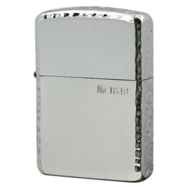 Zippo ジッポー アーマー 162 3面彫刻 コーナーリューター加工 プラチナコーティング シリアル番号 PT