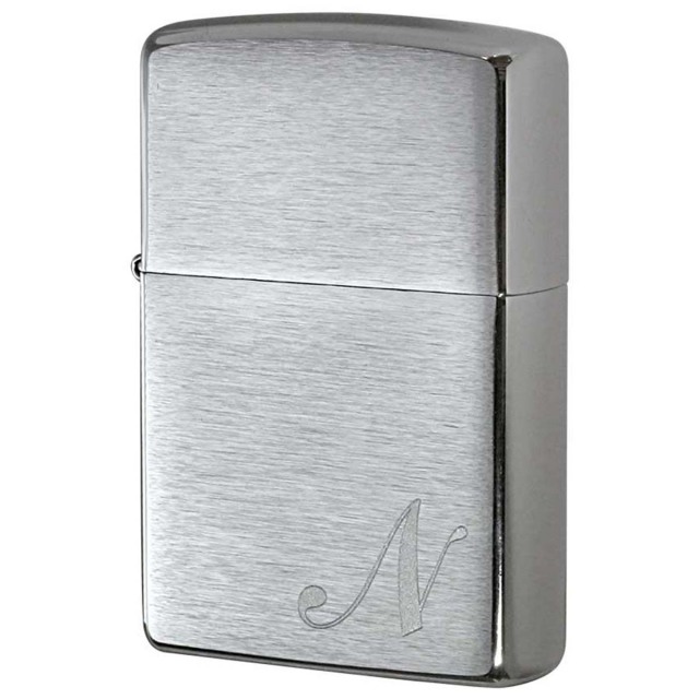 Zippo ジッポー イニシャル アルファベット レーザー US加工 N メール便可