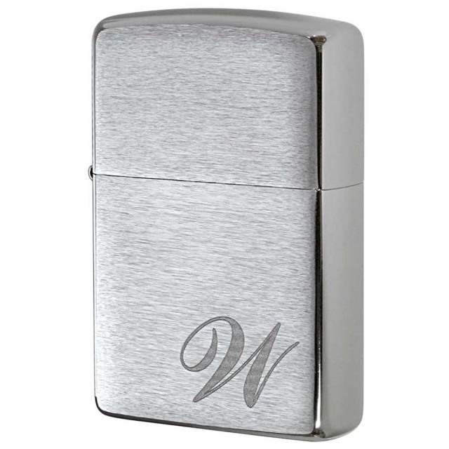 Zippo ジッポー イニシャル アルファベット レーザー US加工 W メール便可