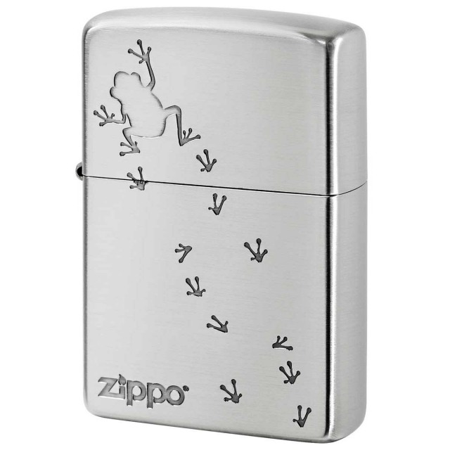 Zippo ジッポー カエル 蛙 フロッグデザイン ニッケルメッキ つや消し ブラッシュド Frog Design NI 