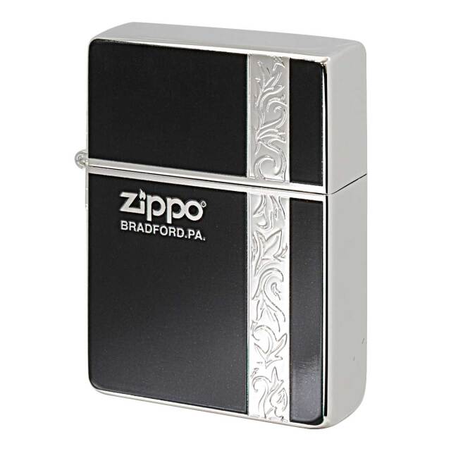 Zippo ジッポー 1935レプリカ バーティカル アラベスク 唐草 両面加工 Vertical Arabesque 銀メッキ 1935VERS
