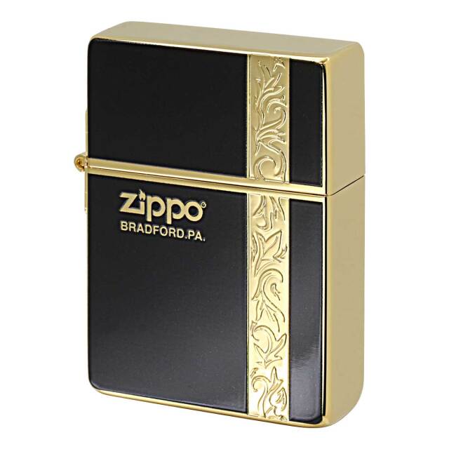 Zippo ジッポー 1935レプリカ バーティカル アラベスク 唐草 両面加工 Vertical Arabesque 金メッキ ゴールドタンク 1935VERG