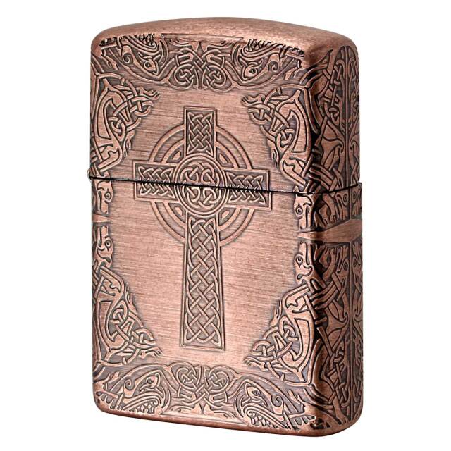 Zippo ジッポー ARMOR アーマー クロス 十字架 Cross ケルティッククロス 銅イブシバレル CIB