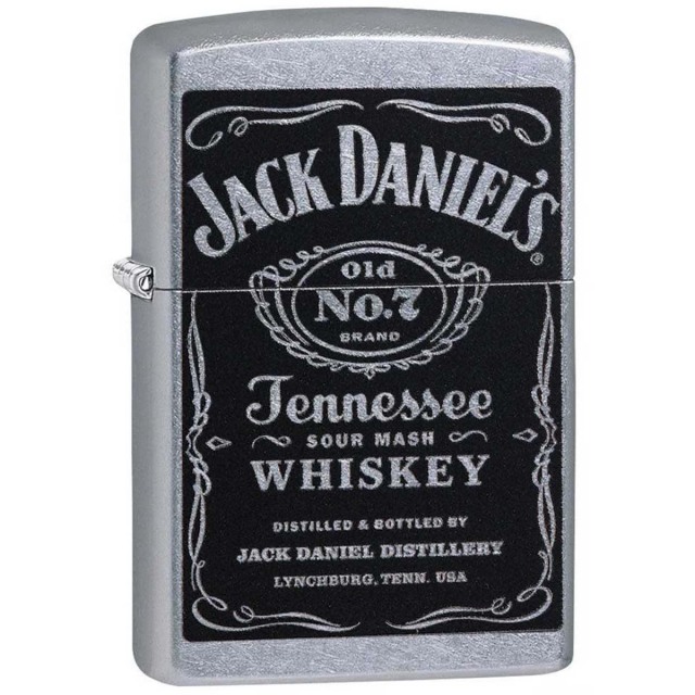 Zippo ジッポー ジャックダニエル 酒 ロゴ Jack daniel's Label ストリートクローム 24779 メール便可