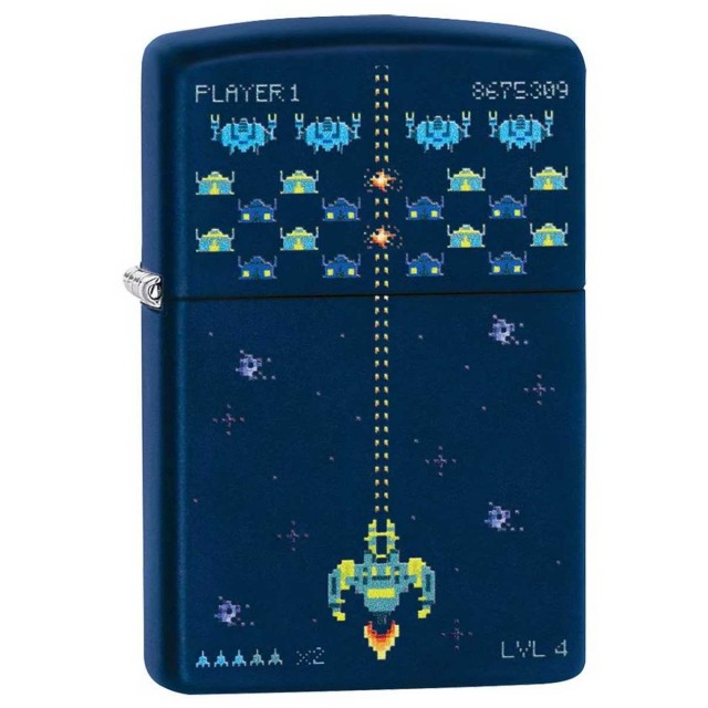 Zippo ジッポー ピクセル ゲーム Pixel Game ネイビーマット 49114 メール便可