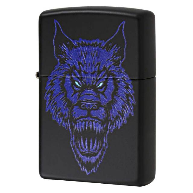 Zippo ジッポー 狼男 ウフル Were Wolf Design ブラックマット 49414 メール便可