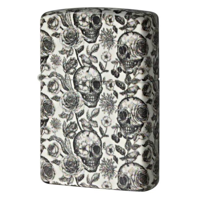 Zippo ジッポー スカル ドクロ 骸骨 薔薇 ローズ Skeleton Design 蓄光 塗装 49458