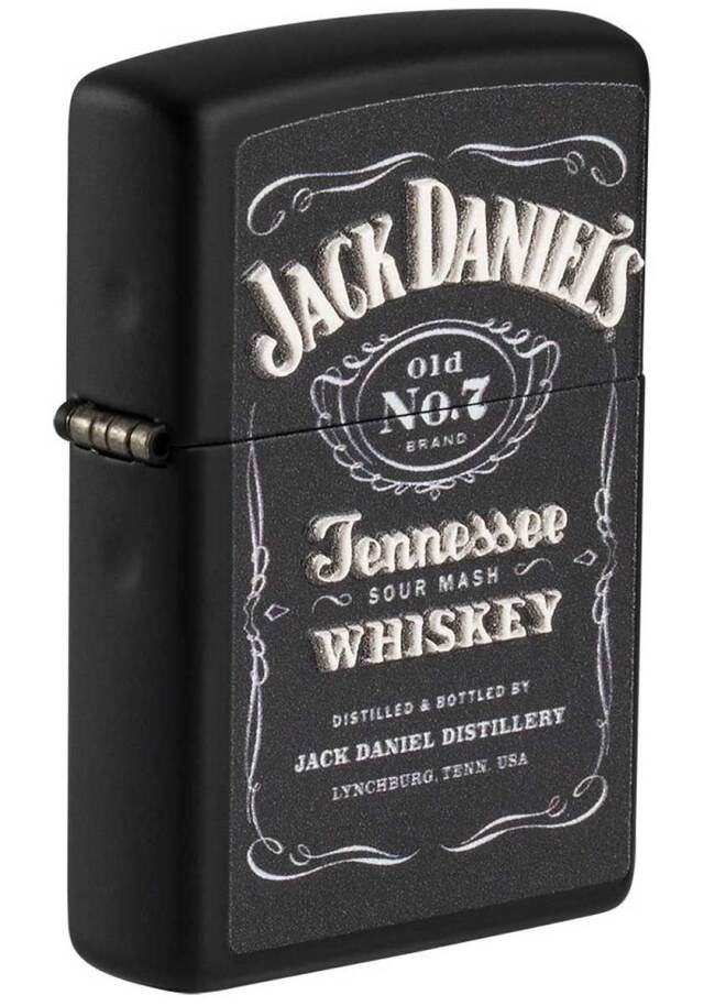 Zippo ジッポー ジャックダニエル 酒 ロゴ Jack Daniel's Old No.7 ブラックマット 49281 メール便可