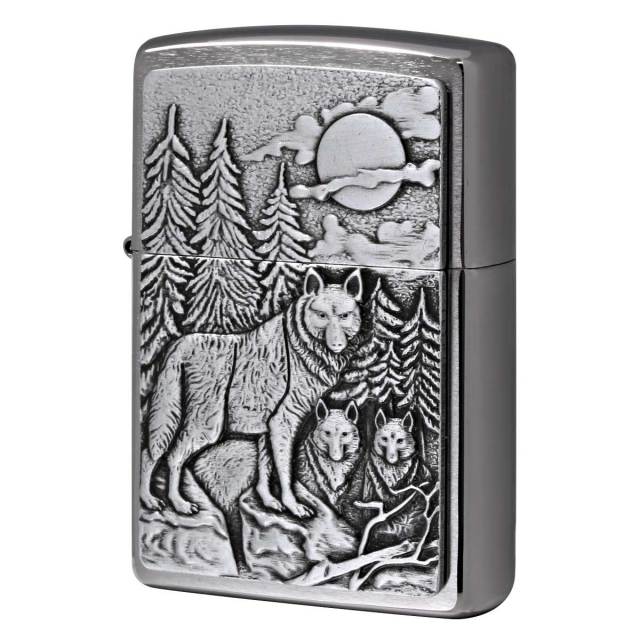 Zippo ジッポー 狼 ティンバーウルブズ Timberwolves Emblem ブラッシュドクローム 20855 メール便可