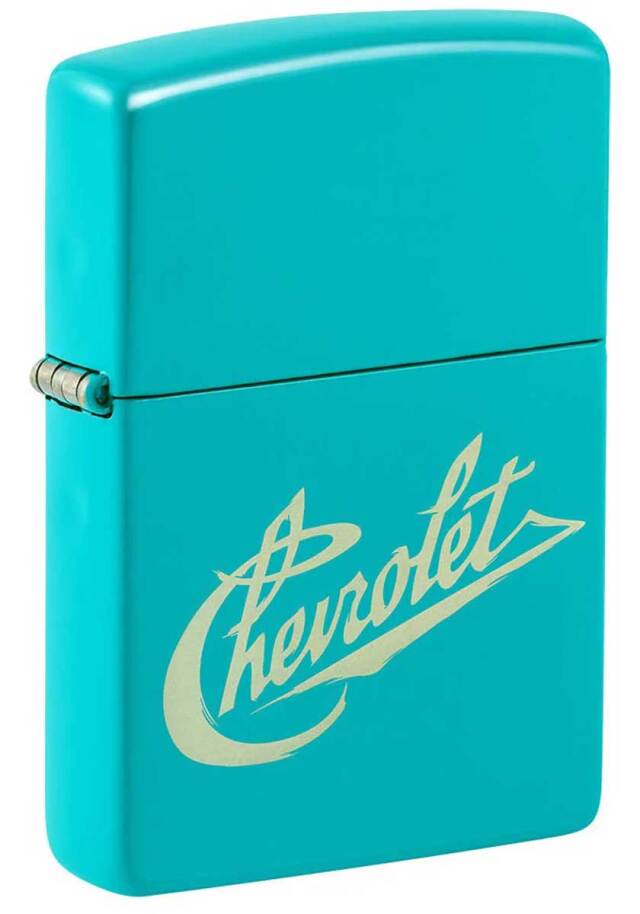 Zippo ジッポー シボレー ロゴ ゼネラルモーターズ アメリカ 自動車 Chevrolet Logo ターコイズ 塗装 48399 メール便可