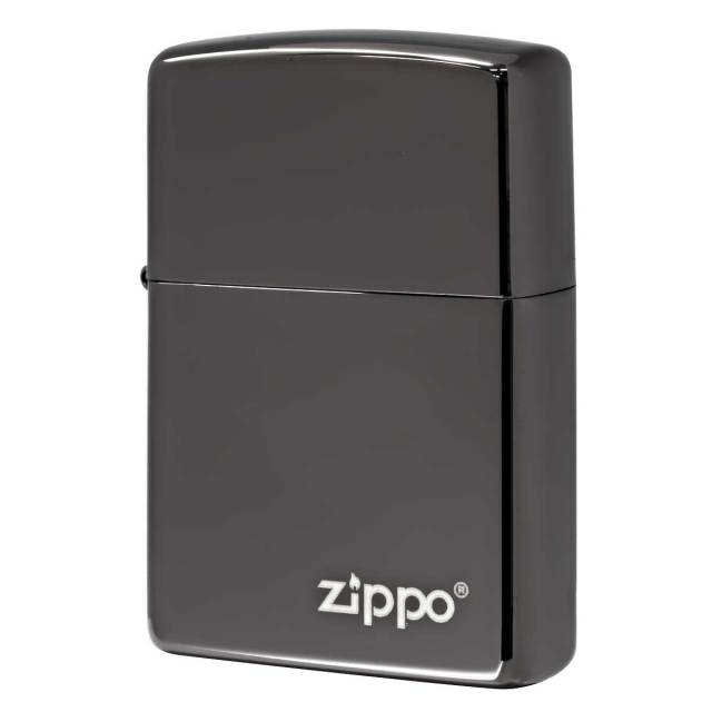 Zippo ジッポー 淡い黒 鏡面 ブラックアイス ジッポ ロゴ Black Ice PVDコーティング 150ZL メール便可
