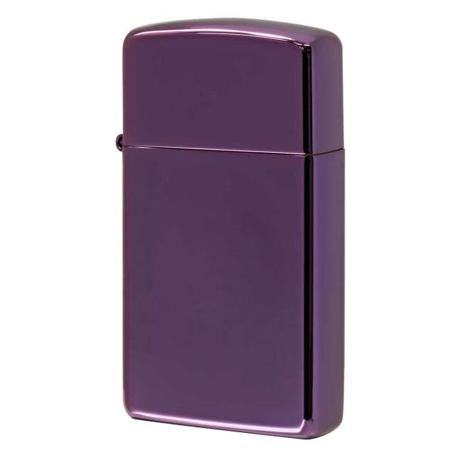 Zippo ジッポー 無地 スリム アビス パープル SLIM ABYSS 鏡面 PVD加工 28124 メール便可