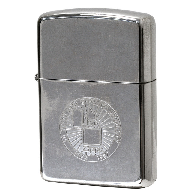 絶版/ヴィンテージ Zippo ジッポー 中古 1989年製造 ZIPPO社50周年記念ロゴ  [B]使用感ありやや傷汚れあり