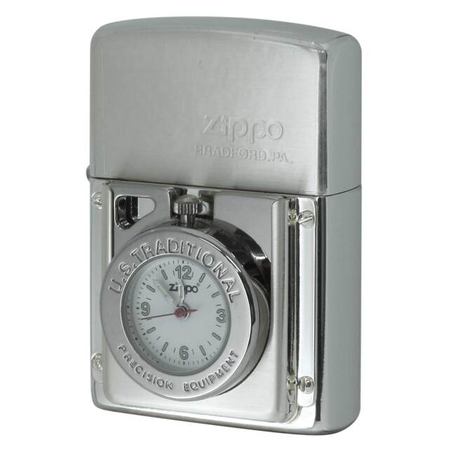 絶版/ヴィンテージ Zippo ジッポー 中古 2006年製造 タイムライト TL-103 時計付き ZIPPO  [N]未使用・新品