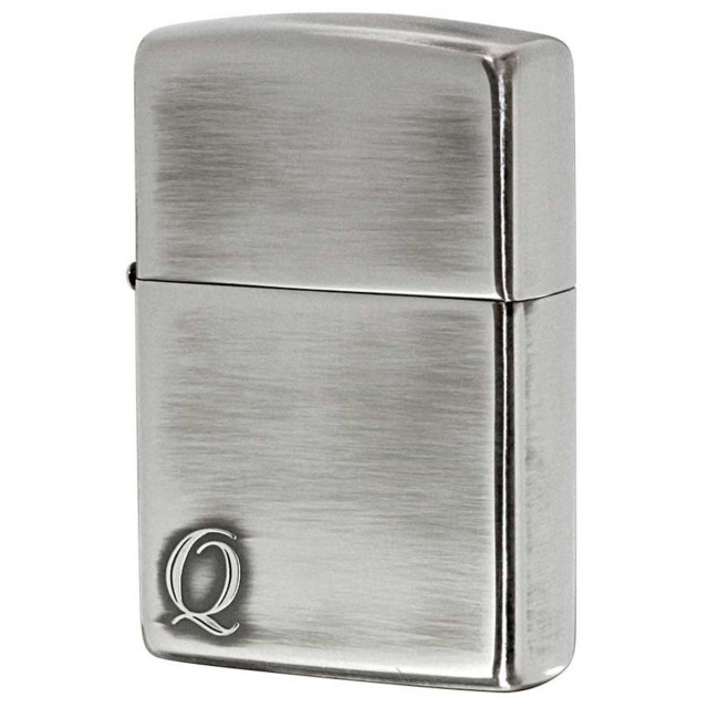 Zippo ジッポー アルファベット イニシャル The alphabet Q シルバーいぶし 80025 メール便可