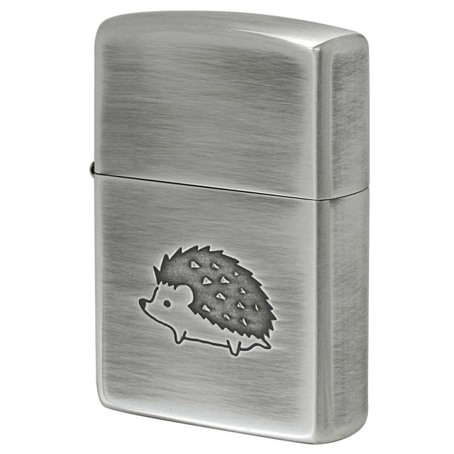 Zippo ジッポー ハリネズミ いきものモチーフ 動物 銀メッキいぶし 80051 メール便可