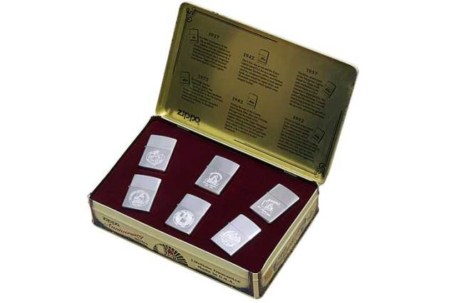Zippo ジッポー 絶版・1996年製造 1932-1992 Anniversary Series 60th Collectors' Edition 創業60周年記念セット 6個セット