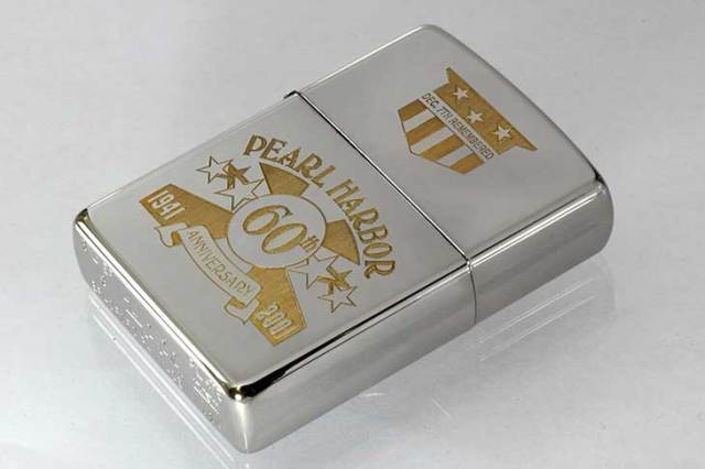 Zippo ジッポー 絶版・2000年製造 限定12,000個生産 パールハーバー 60周年記念 Silver Plate No.5543