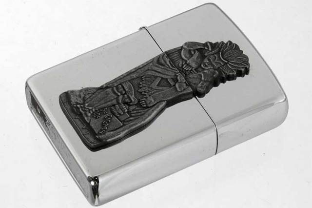 Zippo ジッポー 絶版・1995年製造  Barrett Smythe Cigar Indian Bearskin Brave  SV メール便可