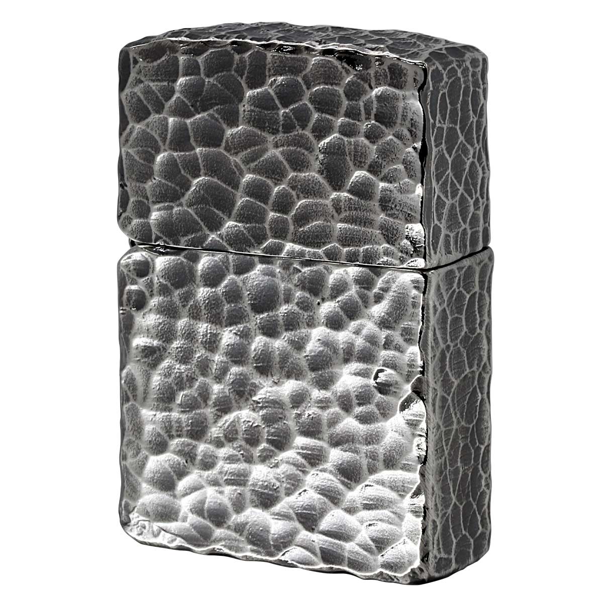 Zippo ジッポー ハンマートーン 槌目 フルメタルジャケット 銀メッキ いぶし仕上げ 2FMJ-SI