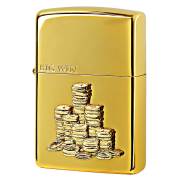 Zippo ジッポー ビッグウィン 大勝利 コインの山 メタル BIG WIN Metal 金ミラー 63490398