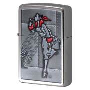 Zippo ジッポー Windy Wind ウインディ 風の中 エンブレム風 Z207-125617 メール便可