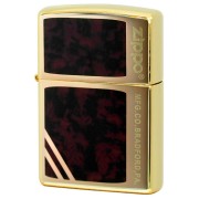Zippo ジッポー ブラウン マーブル 大理石調 金メッキ ラッカー仕上げ CD2 A GD&BW 1201S424