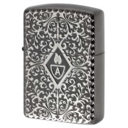 Zippo ジッポー アーマー アラベスク 唐草 コーナーリューター 両面加工 シルバー ブラック ARMOR Arabesque 162 SB 1201S848