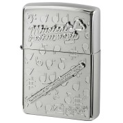 Zippo ジッポー フルート 楽器 メタル Musical instrumet White Nickel SATIN WNS-フルート