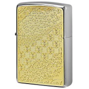 Zippo ジッポー 桜 さくら #200 ゴールドプレート ブラッシュドクローム 2MP-桜 GP メール便可