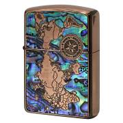 Zippo ジッポー アーマー シェル 貝 地図 ワールドマップ ARMOR SHELL WORLD MAP カッパーいぶし CO