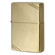 Zippo ジッポー 1937レプリカ 無地 真鍮 ブラス つや消し フラットトップ ビンテージ ダイヤゴナルラン ブラッシュド Brushed Brass Vintage No.240 メール便可