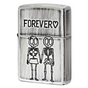Zippo ジッポー スカル 骸骨 ユーズド仕上げ FUNNY SKULL Forever Love. 骨になっても永遠の愛 2UDS-FOREVER