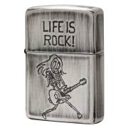 Zippo ジッポー スカル ドクロ 骸骨 ユーズド仕上げ FUNNY SKULL USED FINISH LIFE IS ROCK 人生はロックだ 2UDS-ROCK