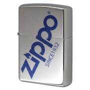 Zippo ジッポー ジッポ ロゴ ZIPPO LOGO クロムメッキ 古美仕上げ ブルー 25C-LOGOBL