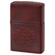 Zippo ジッポー オロビアンコ 本牛革 手縫い ダメージレッド Orobianco オフィシャルライセンス品 ORZ-001 RD