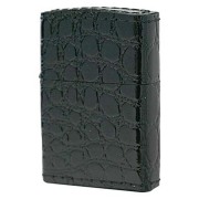 Zippo ジッポー 革巻き 本革 クロコダイル ワニ 黒 ブラック