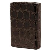 Zippo ジッポー 革巻き 本革 クロコダイル ワニ 茶 ブラウン