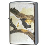 Zippo ジッポー 電鋳板 プレート貼り 和柄 伝統工芸 鷹
